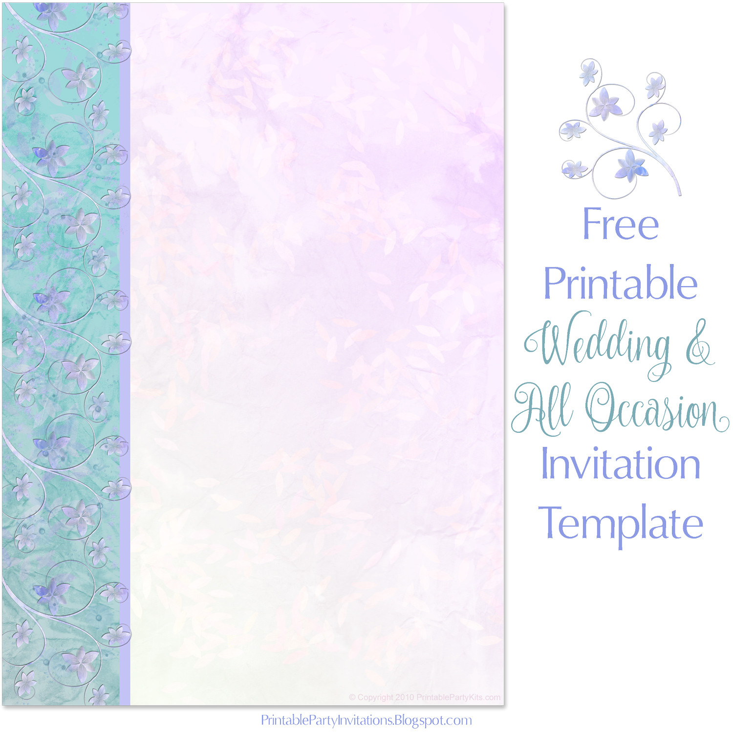 pastel floral wedding invitations