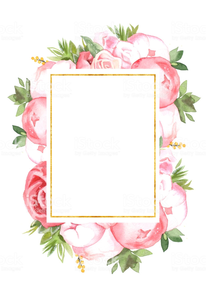 watercolor hand painted flower peony wedding invitation card template illustration gm999053874 270210723