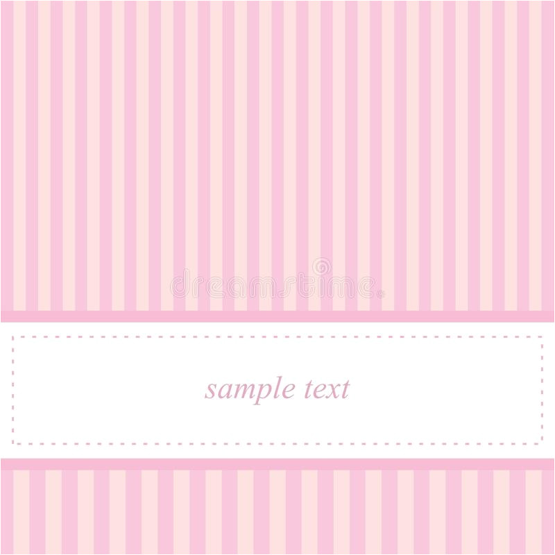 stock illustration card invitation vector template pink stripes background baby shower wedding birthday party sweet baby cute white image58468076