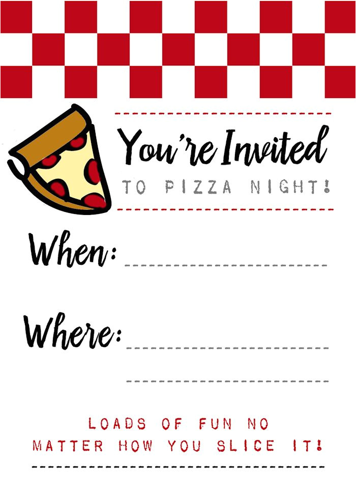 pizza night invites