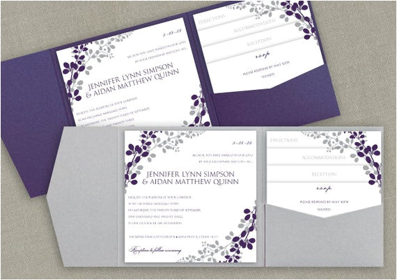 6x6 pocket wedding invitation template