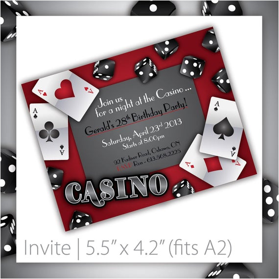 casino party invitations printable