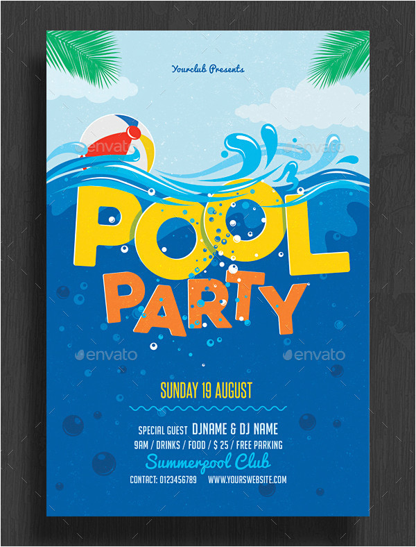 pool party invitation