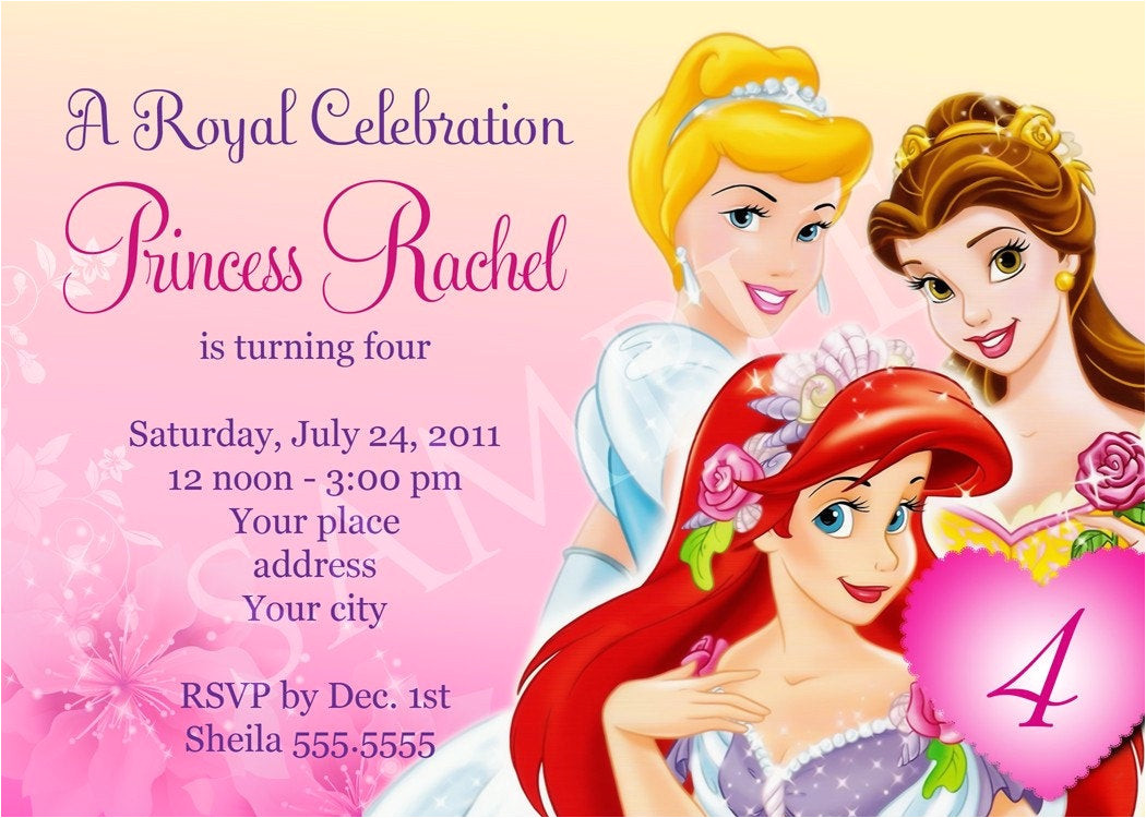 princess birthday invitation template