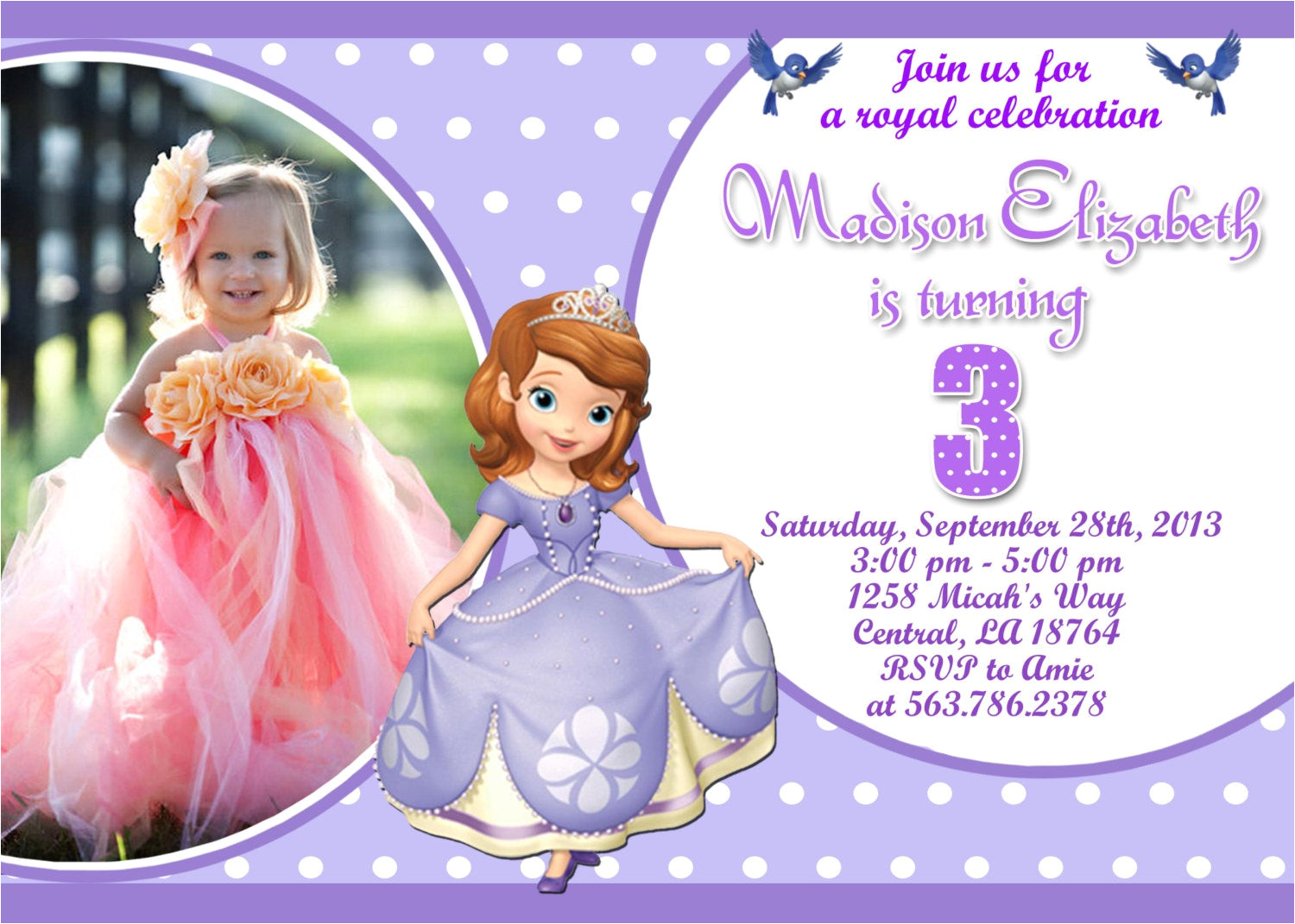 sofia the first birthday party