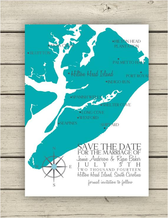 printable custom map wedding invitation