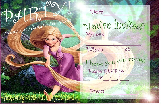 rapunzel birthday party invitation ideas