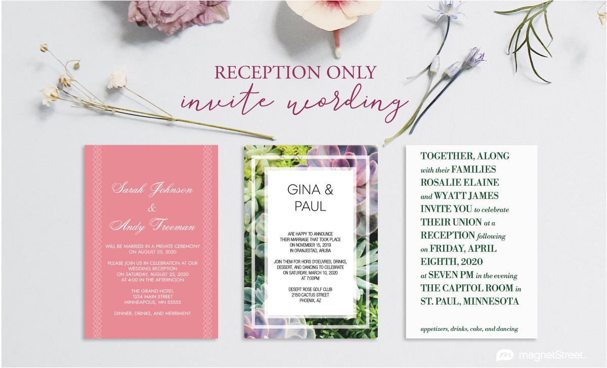 post wedding reception invitation wording