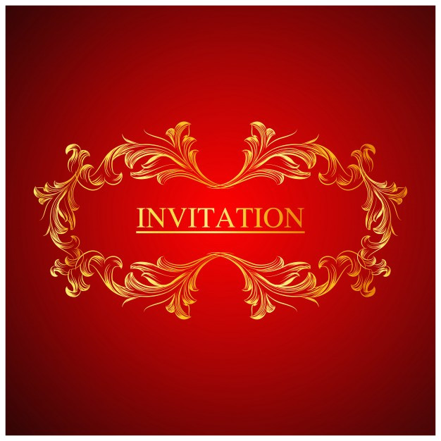 elegant red wedding invitation template 1240528