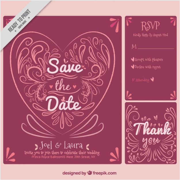 red wedding invitation template 923553
