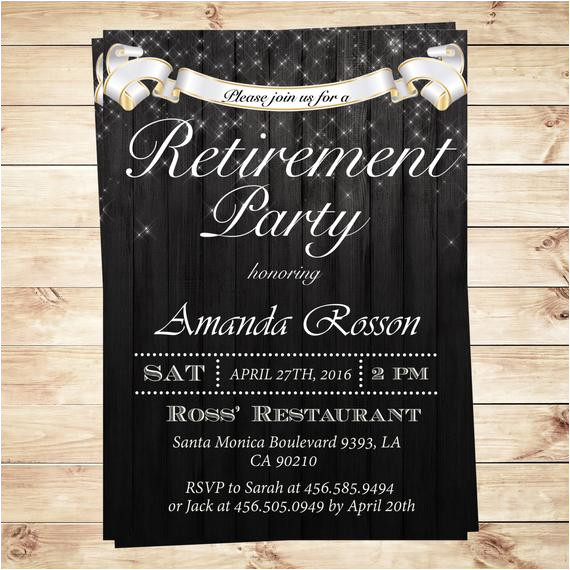 elegant retirement party invitations