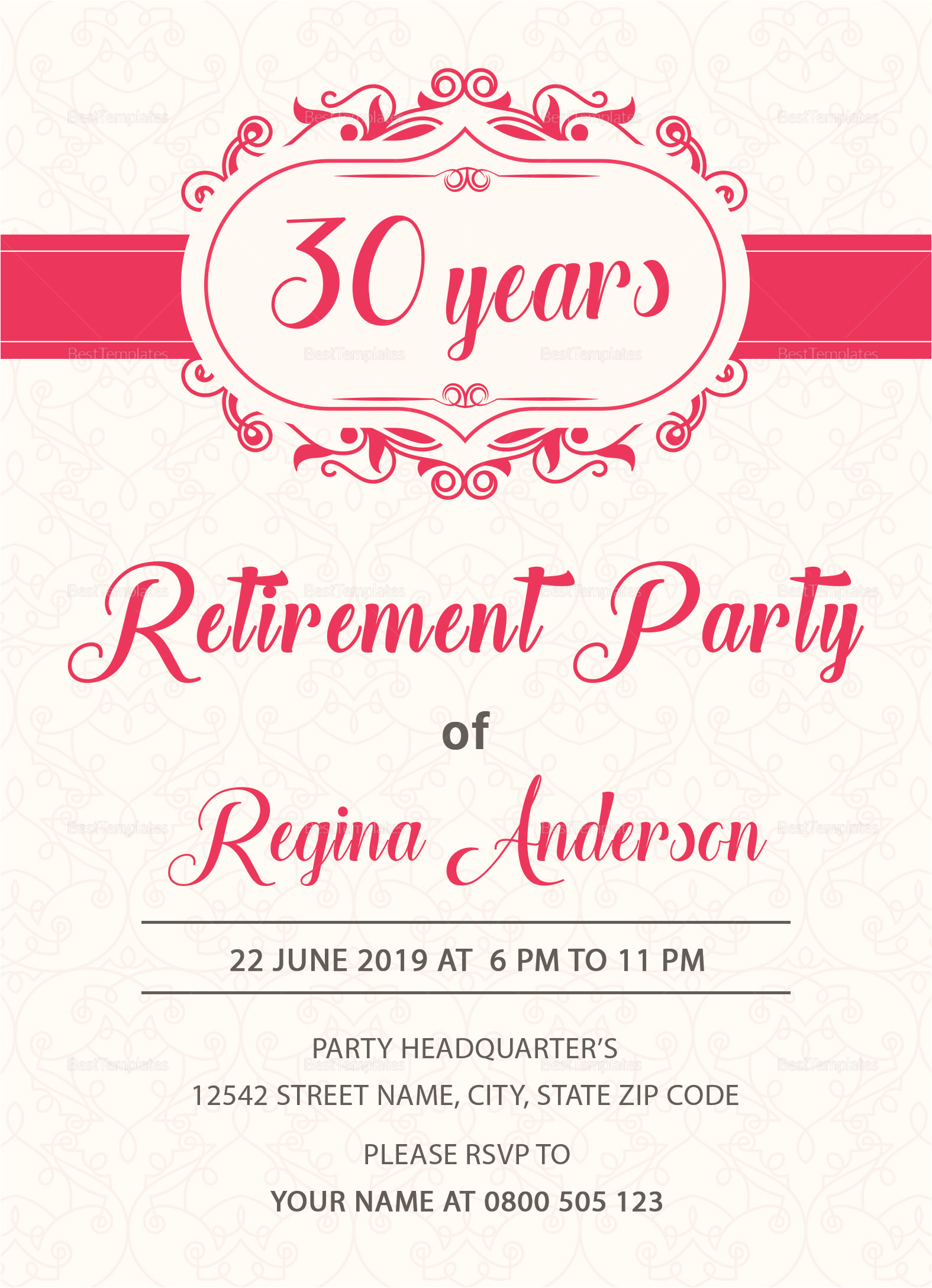 sample retirement party invitation