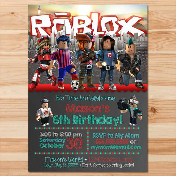 roblox birthday invite chalkboard roblox