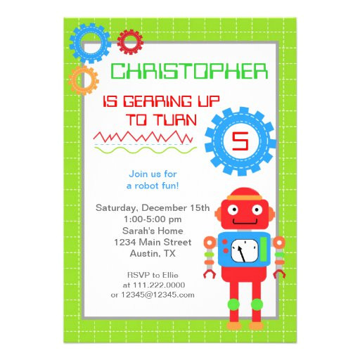 robot invitations