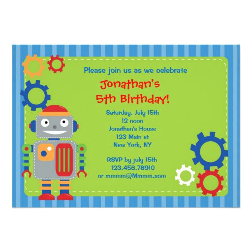 robot birthday party invitations 161354226048959992