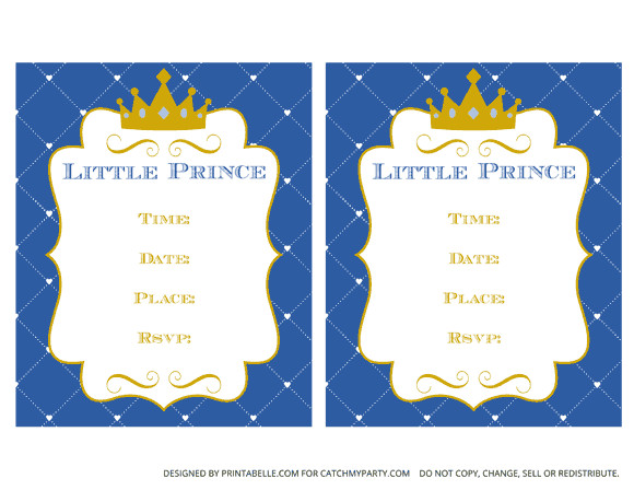 free prince party printables