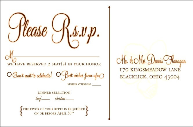 wedding invitation rsvp wording samples