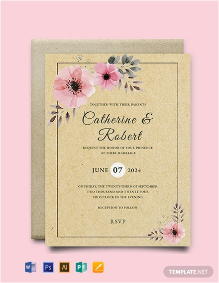 rustic wedding invitation