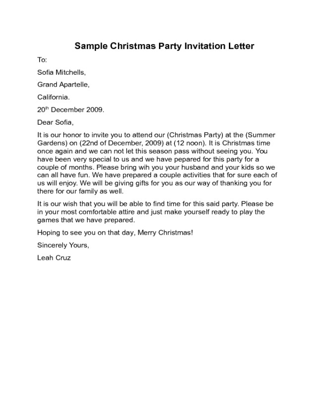 invitation letter template