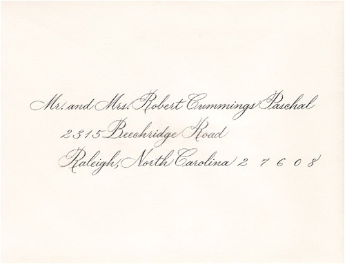 invitation letter envelope sample