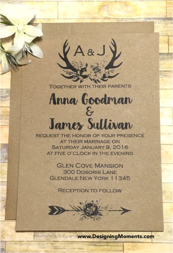 rustic wedding invitations templates