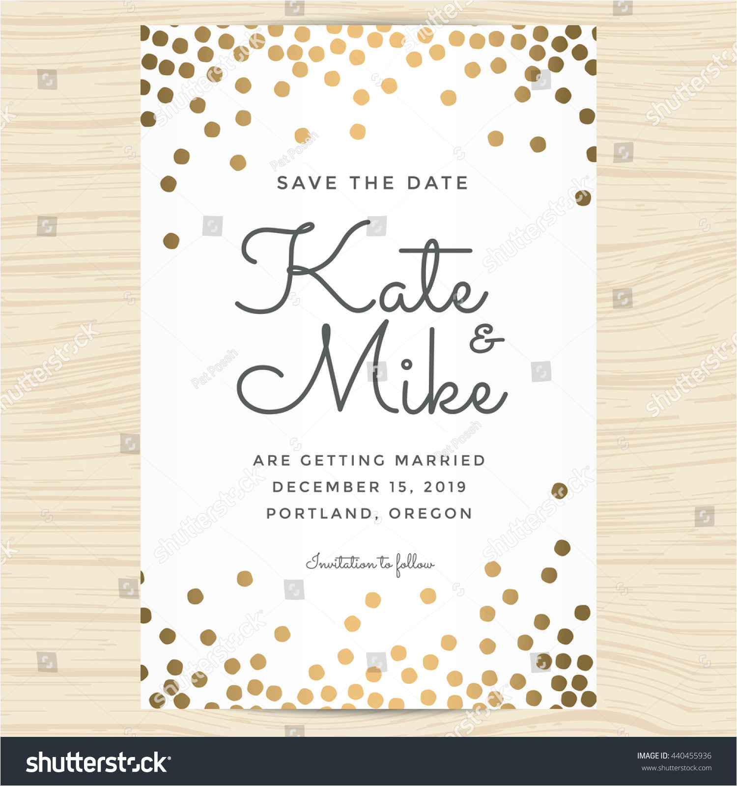 save date wedding invitation card template 440455936