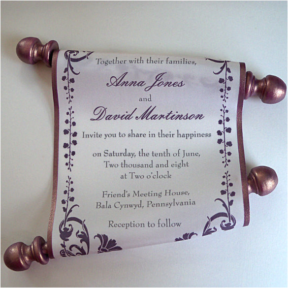 sample elegant wedding invitation