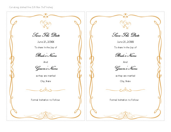 save the date card heart scroll design 362