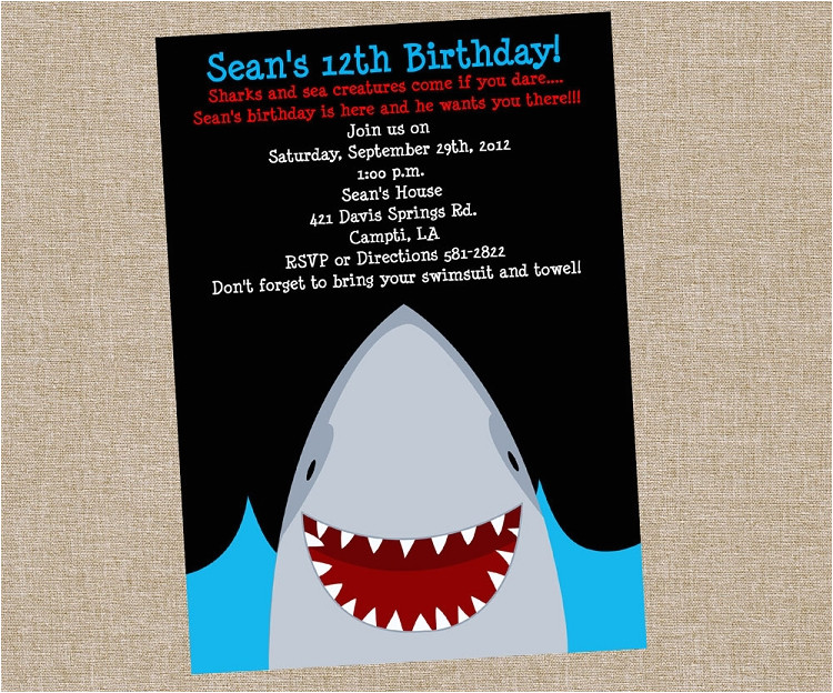 shark birthday invitations p 1719