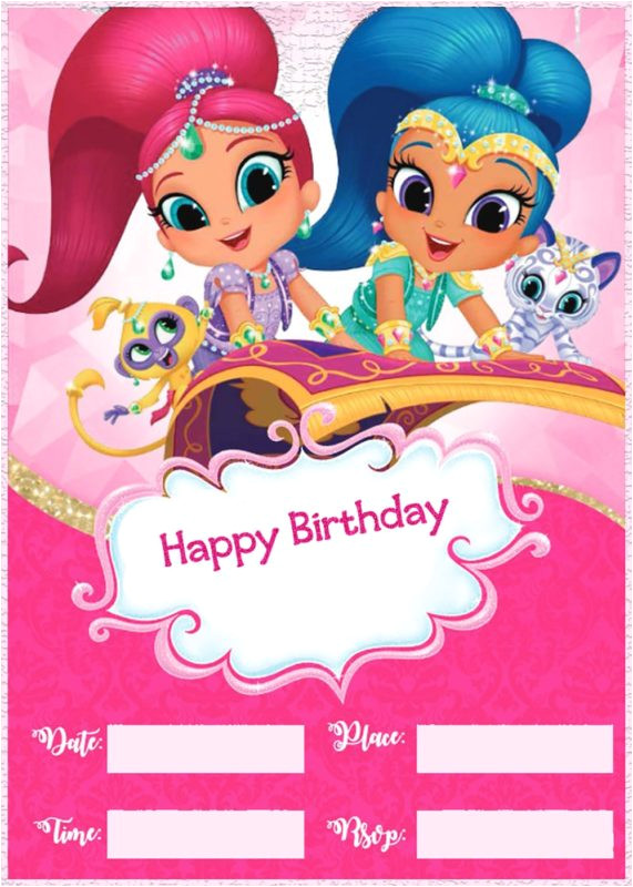 shimmer and shine invitations