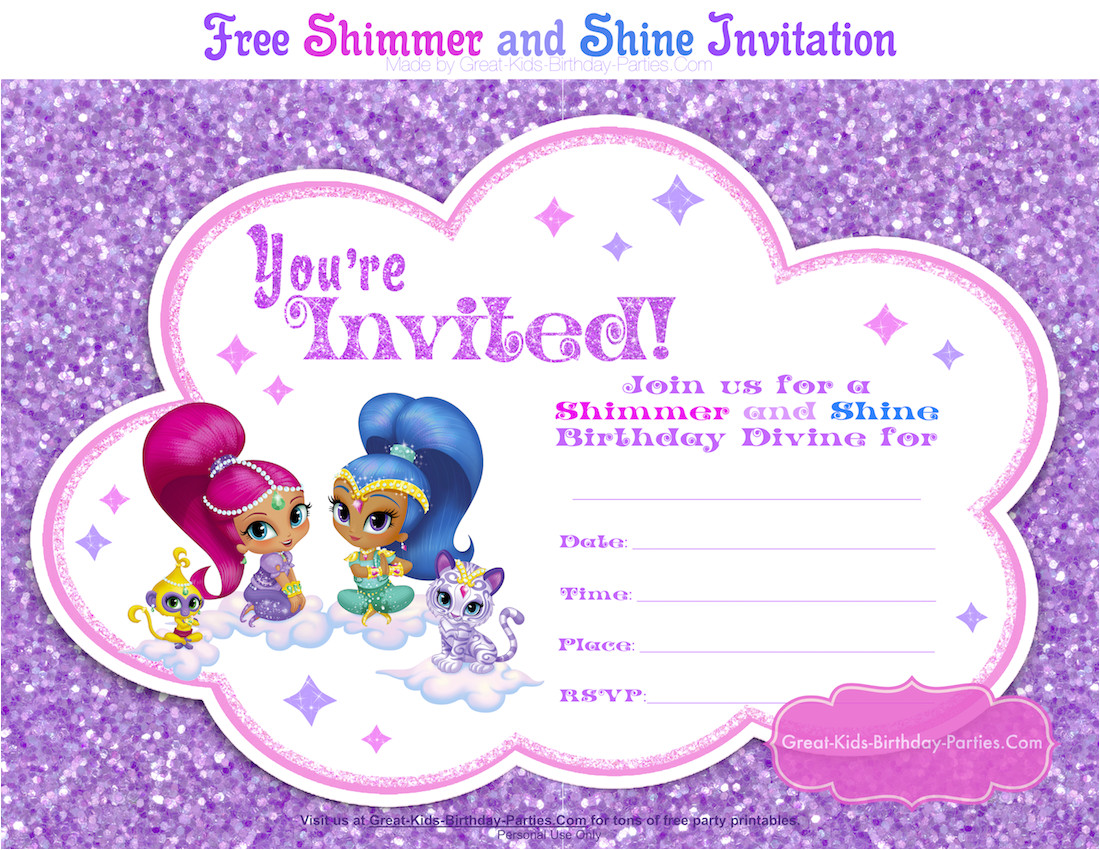 shimmer and shine party
