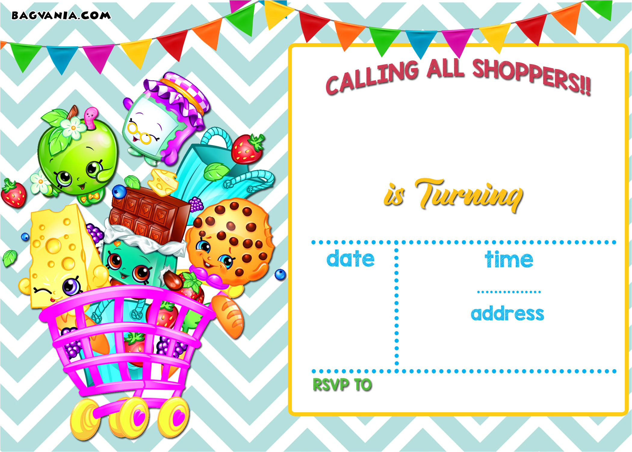 calling all shoppers here are free blank shopkins invitation templates