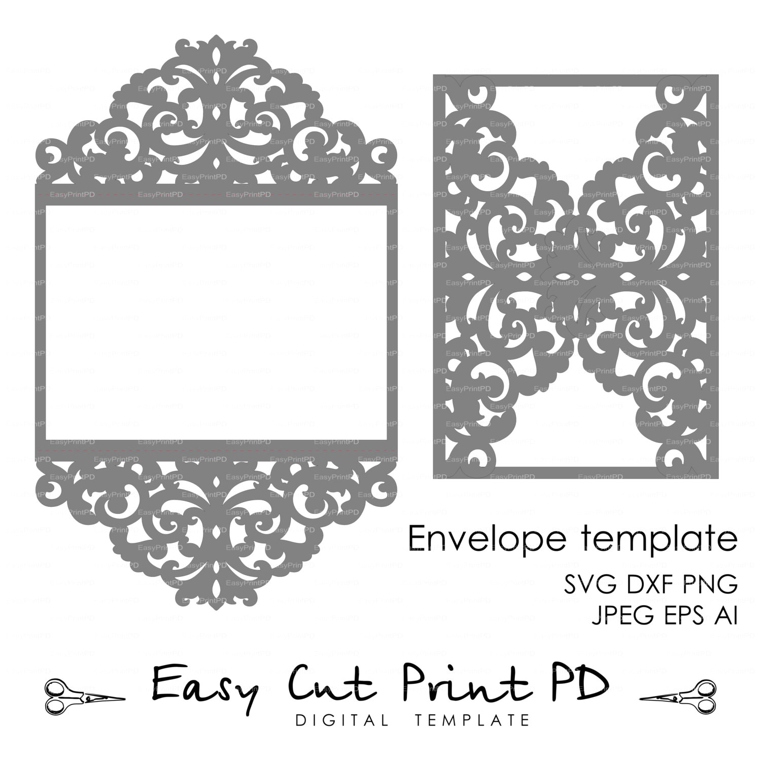 wedding invitation pattern card template