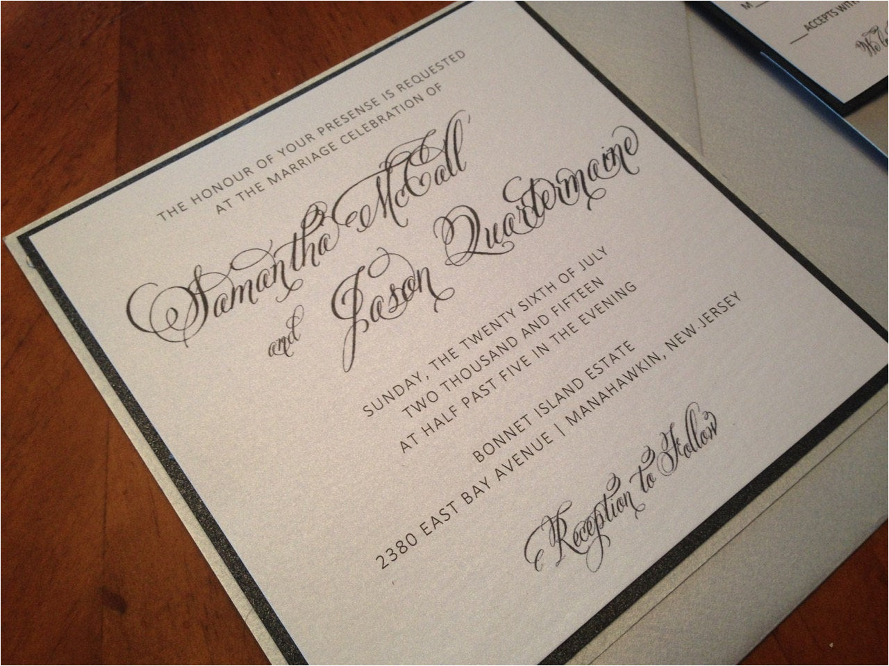modern wedding invitation simple elegant
