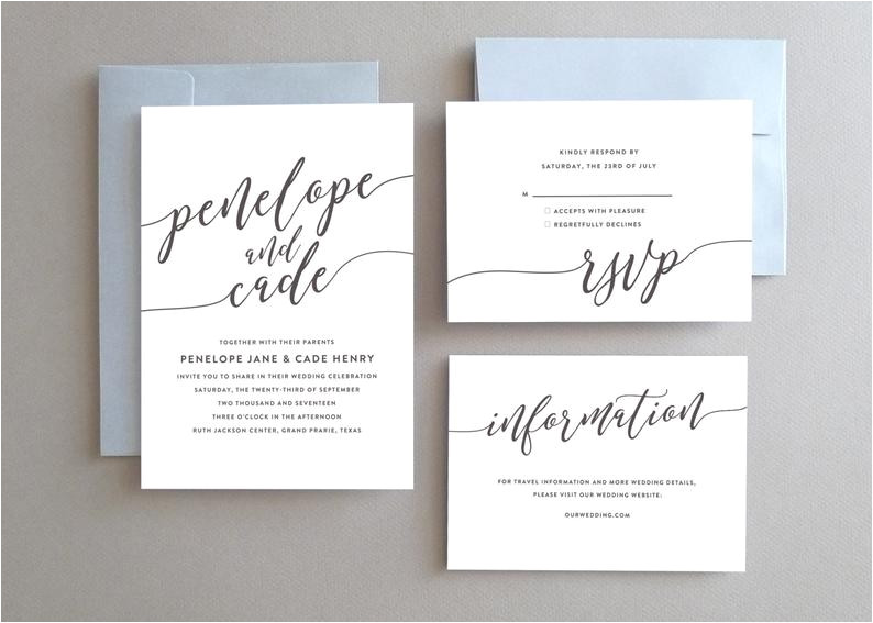 unique wedding invitation printable