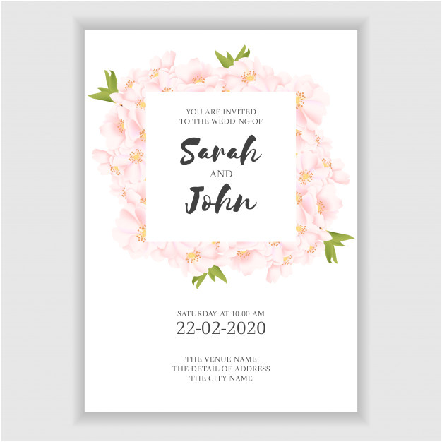 simple elegant floral wedding invitation template 5578679
