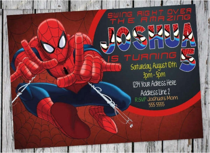 awesome spiderman birthday invitation templates free pictures