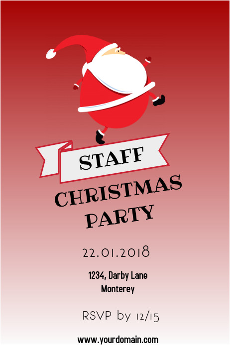 staff christmas party invite design template