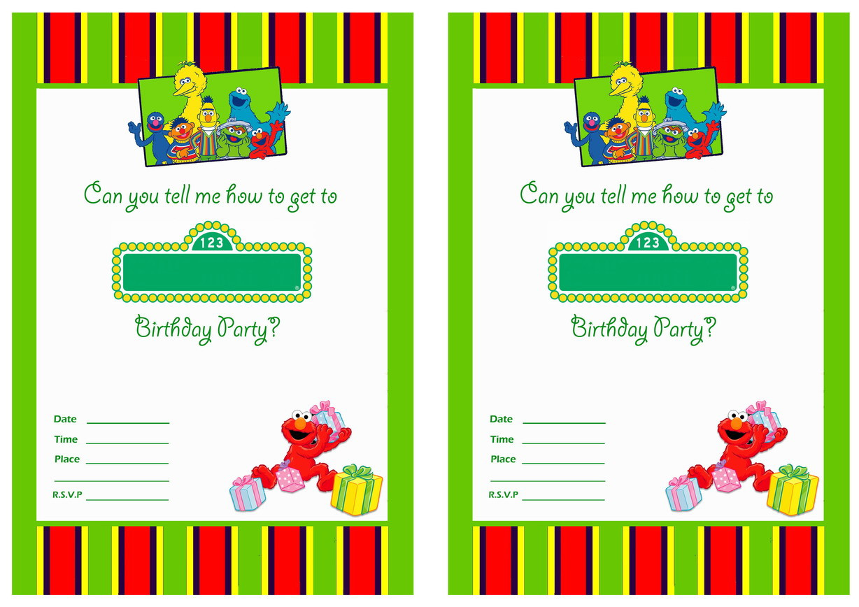 free printable sesame street 1st birthday invitations templates