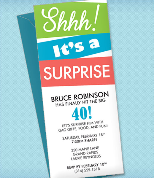 free surprise party invitation template