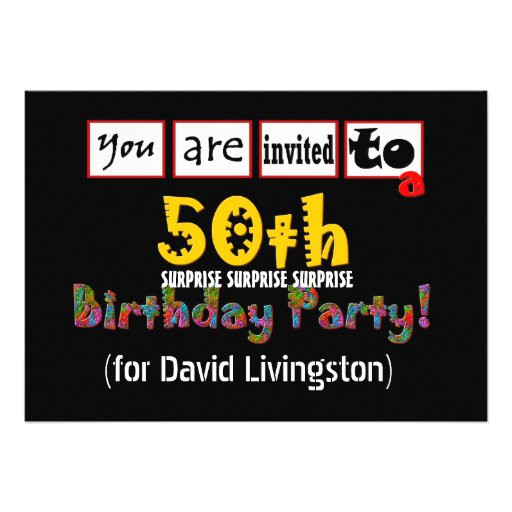 50th surprise birthday party invitation template 161214390474262879