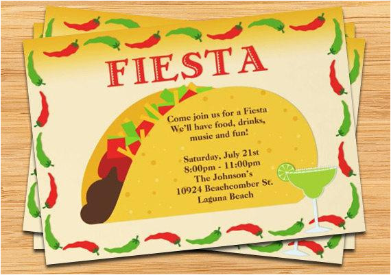 Taco Party Invitation Template Fiesta Taco Party Invitation by eventfulcards On Etsy