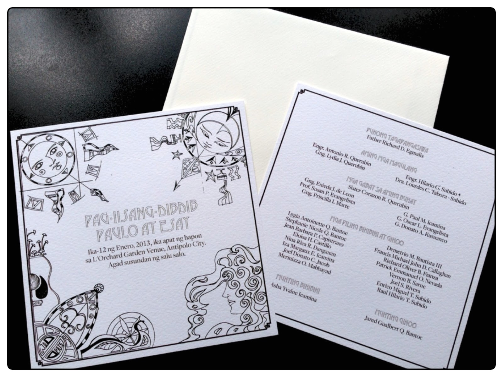 our tagalog wedding invitation