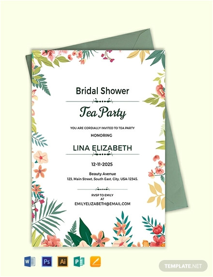 tea party invitation card
