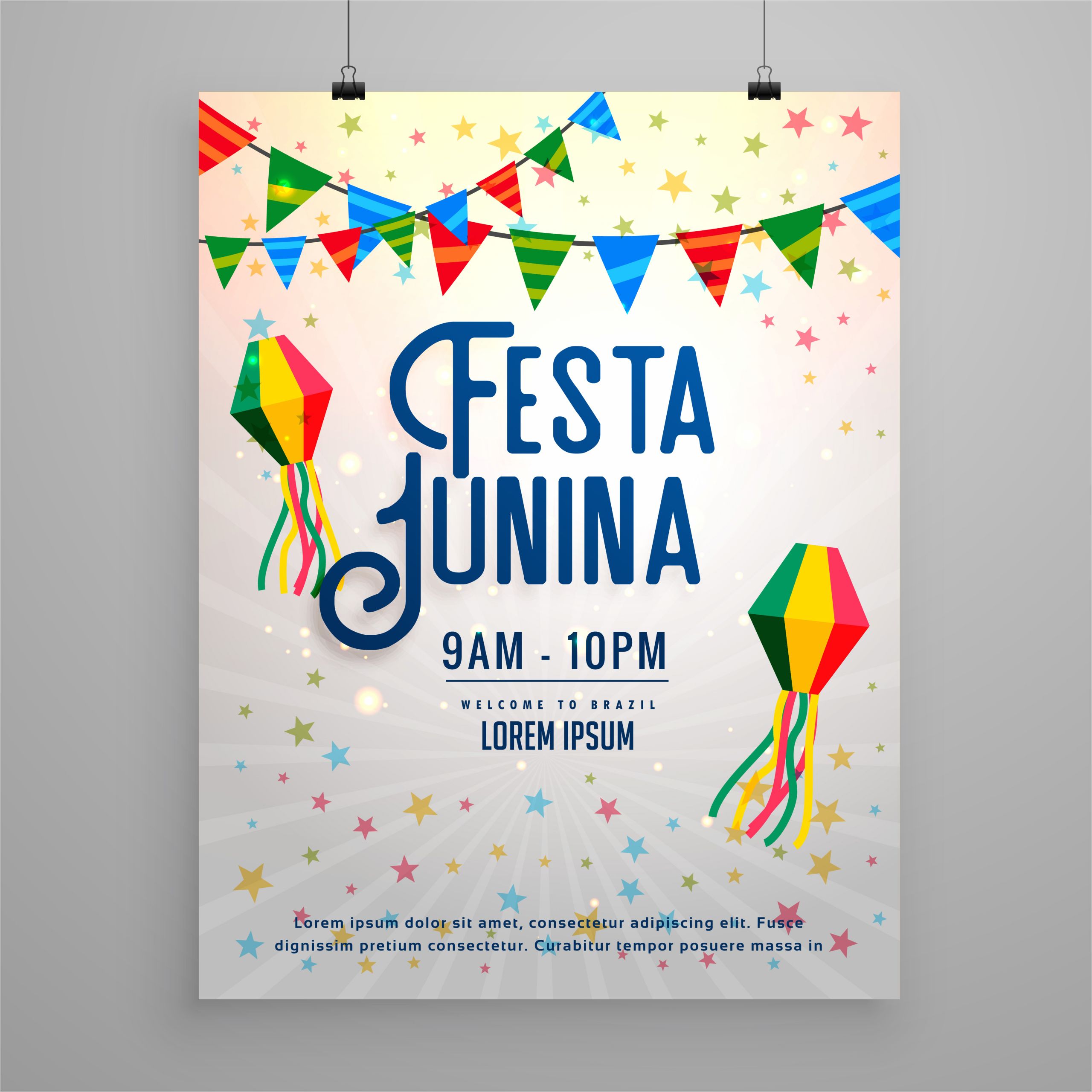 195859 festa junina celebration party invitation template banner