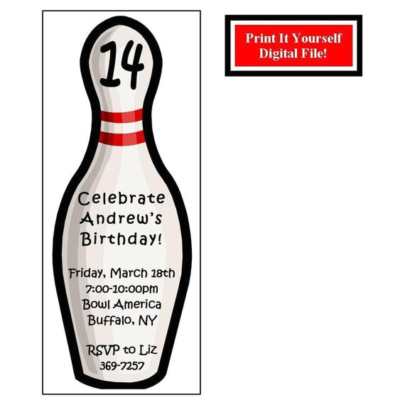 bowling pin custom birthday party