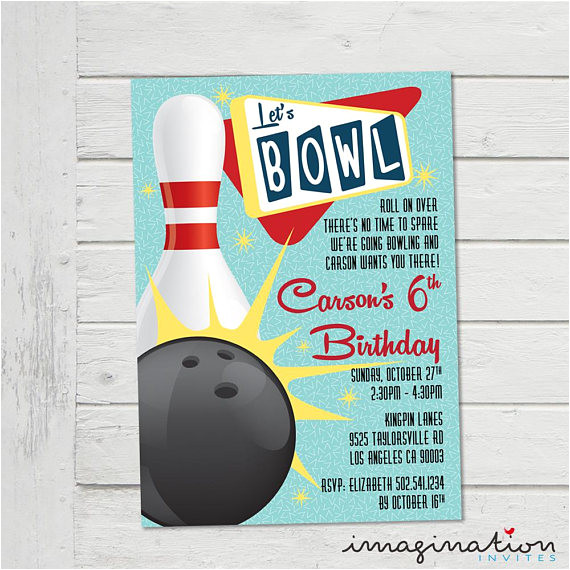 ten pin bowling invitations