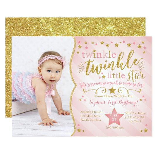 twinkle twinkle little star birthday invitation 256552478675014862
