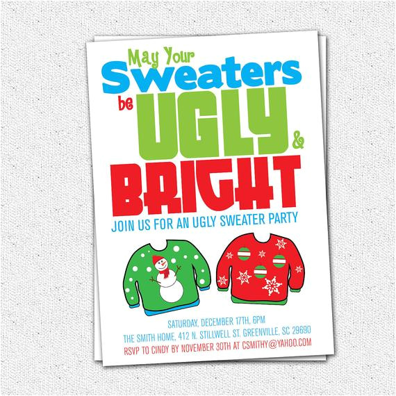 ugly sweater party invitation tacky