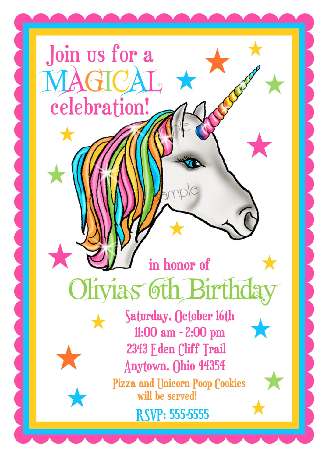 unicorn invitations unicorn birthday